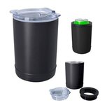 2-In-1 Copper Insulated Beverage Holder And Tumbler - Laser - Black