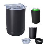 2-In-1 Full Laser Copper Insulated Beverage Holder and Tu... - Black