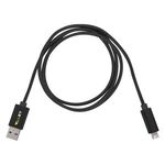 2-in-1 Touch Activated Light Up Charging Cable - Black