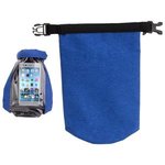 2-Liter Waterproof Gear Bag with Touch-Thru Phone Pocket - Bright Blue