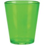 2 oz Acrylic Shot Glass - Translucent Edge-glow Green