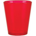 2 oz Acrylic Shot Glass - Translucent Red