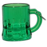 2 oz. Green Beer Mug Medallion with J-Hook - Clear Green