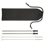 2-Pack Stainless Steel Straw Kit - Black