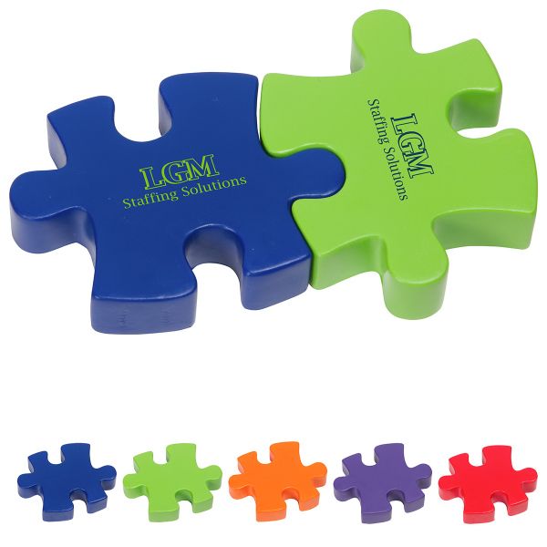 Main Product Image for Custom Printed Stress Reliever 2-Piece Connecting Puzzle Set