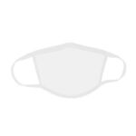 2-PLY Polyester Face Mask With Nose Wire - White