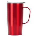 20 oz Contoured Stainless Steel Travel Mug - Red