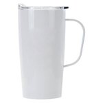 20 oz Contoured Stainless Steel Travel Mug - White