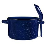20 oz. Campfire Soup Bowl with Spoon - Cobalt Blue
