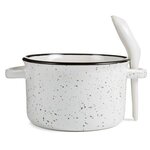 20 oz. Campfire Soup Bowl with Spoon - White