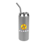 20 Oz. Can Shaped Stainless Steel Tumbler - Gray