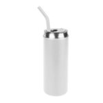 20 Oz. Can Shaped Stainless Steel Tumbler - White