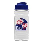 20 Oz. Clear Sports Bottle with USA Flip top lid -  
