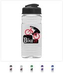 20 Oz. Clear Sports Bottle with USA Flip Top Lid -  