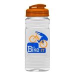 20 Oz. Clear Sports Bottle with USA Flip top lid -  