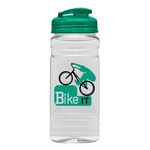 20 Oz. Clear Sports Bottle with USA Flip top lid -  