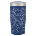 20 Oz. Full Laser Two-Tone Himalayan Tumbler - Navy Blue