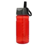 20 oz. Groove Sports Bottle - Ring Straw Lid - Transparent Red
