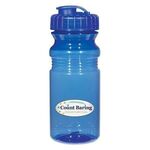 20 Oz. Poly-Clear™ Fitness Bottle With Super Sipper Lid - Translucent Blue