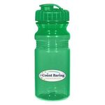 20 Oz. Poly-Clear™ Fitness Bottle With Super Sipper Lid - Translucent Green
