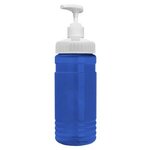 20 oz. Pump Lid Transparent Bottle - Transparent Blue