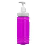 20 oz. Pump Lid Transparent Bottle - Transparent Fuchsia