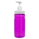 20 oz. Pump Lid Transparent Bottle - Transparent Fuchsia
