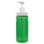 20 oz. Pump Lid Transparent Bottle - Transparent Green