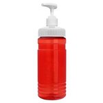 20 oz. Pump Lid Transparent Bottle - Transparent Red