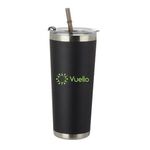 20 oz. Stainless Steel Tumbler with Straw -  