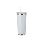 20 oz. Stainless Steel Tumbler with Straw -  