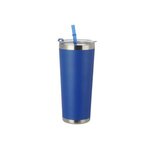 20 oz. Stainless Steel Tumbler with Straw -  