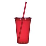 20 Oz. Sunsplash Single Wall Tumbler - Translucent Red