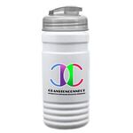 20 oz. UpCycle rPET Bottle USA Flip Top Lid - Digital - Eco White