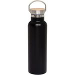 20 oz. Vacuum Bottle With Bamboo Lid - Matte Black