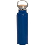 20 oz. Vacuum Bottle With Bamboo Lid - Matte Blue