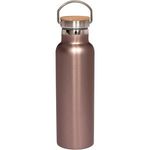 20 oz. Vacuum Bottle With Bamboo Lid - Rose Gold