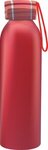 20oz. Aluminum Bottle with Silicone Carrying Strap - Red