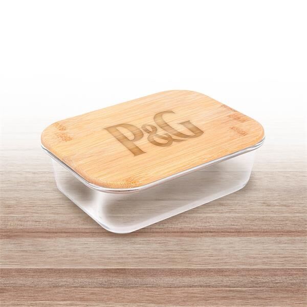 Main Product Image for 20oz. Glass Food Storage Container with Bamboo Lid