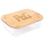 20oz. Glass Food Storage Container with Bamboo Lid -  