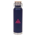 22 oz Double Wall Stainless Steel Bottle w/Bamboo Lid -  