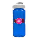 22 oz. Bottle - Flip Lid - Digital - Transparent Blue