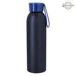 22 Oz. Full Color Darby Aluminum Bottle - Blue Lid