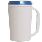 22 oz. Insulated Travel Mug - White-blue