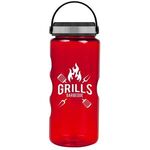 22 Oz. MIni Mountain Bottle EZ-Grip Lid - Transparent Red