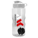 22 Oz. Mini Shaker Bottle with Flip Lid - Clear