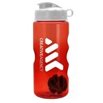 22 Oz. Mini Shaker Bottle with Flip Lid - Red