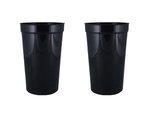 22 oz. Smooth Wall Plastic Stadium Cup - Black