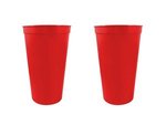 22 oz. Smooth Wall Plastic Stadium Cup - Red
