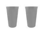 22 oz. Smooth Wall Plastic Stadium Cup - Silver